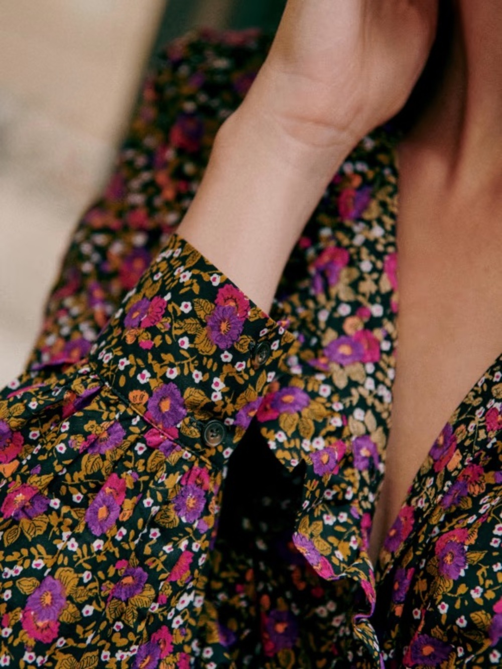 Sezane Chlo Shirt Woodland Flowers - Picture 3 of 11